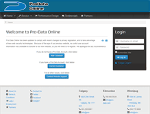 Tablet Screenshot of pro-data.com
